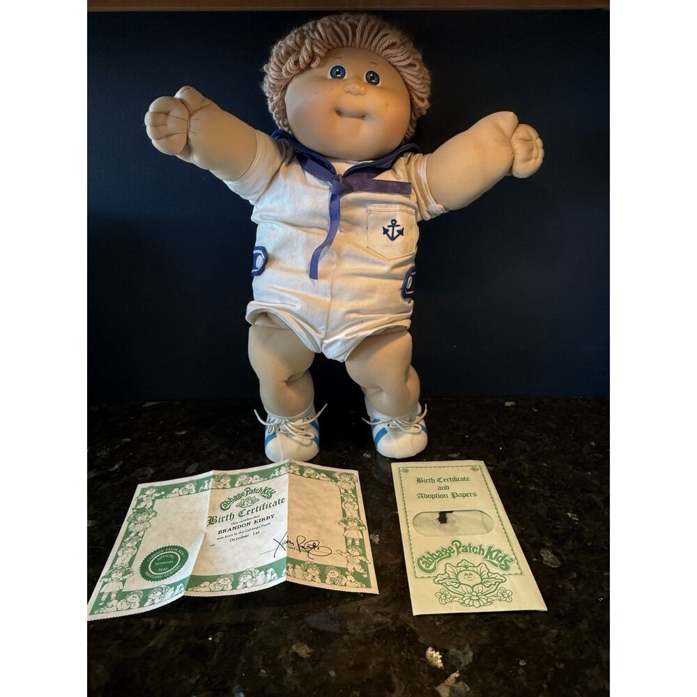 1983 Cabbage Patch Kid Brandon Kirby Signed Xavier Roberts w Papers Sailor - Picture 10 of 16